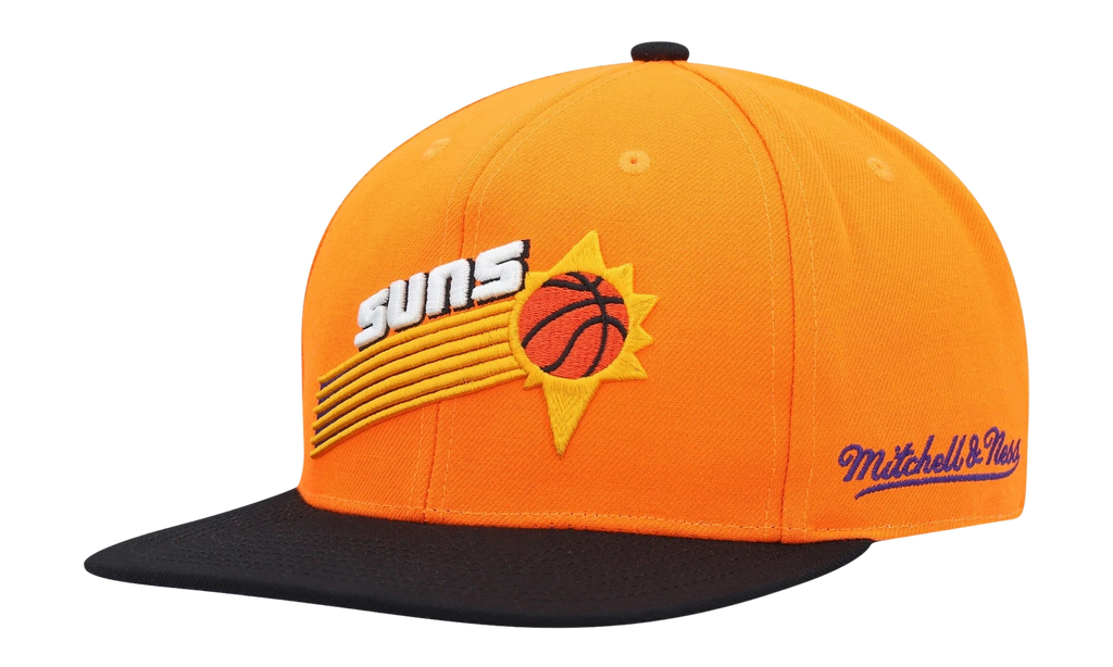 NBA Hardwood Classics Team Side Fitted Cap Phoenix Suns - Orange / Black 6HSFSH21302 PSUORBK