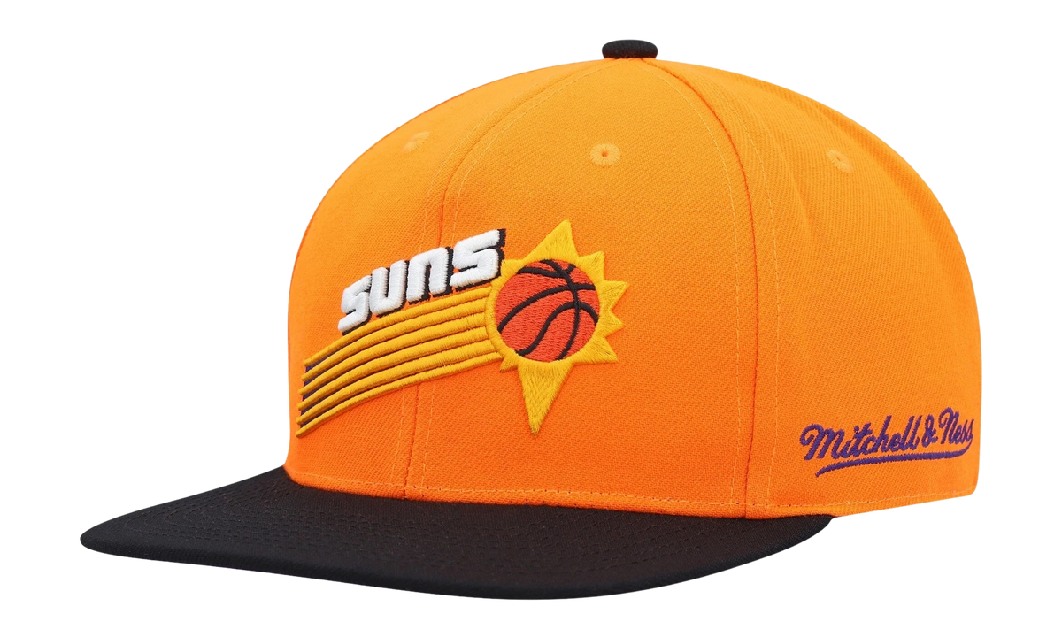 NBA Hardwood Classics Team Side Fitted Cap Phoenix Suns - Orange / Black 6HSFSH21302 PSUORBK
