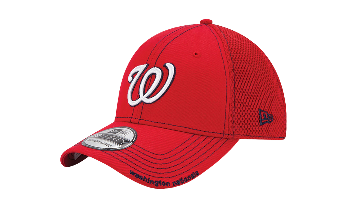 39THIRTY Washington Nationals Classic Neo Team Flex Fit Hat Red / Black - Stitch NE571