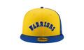 9FIFTY Golden State Warriors HWC Road Uniform Snapback Hat Yellow / Blue / White / Blue - Brim NE694
