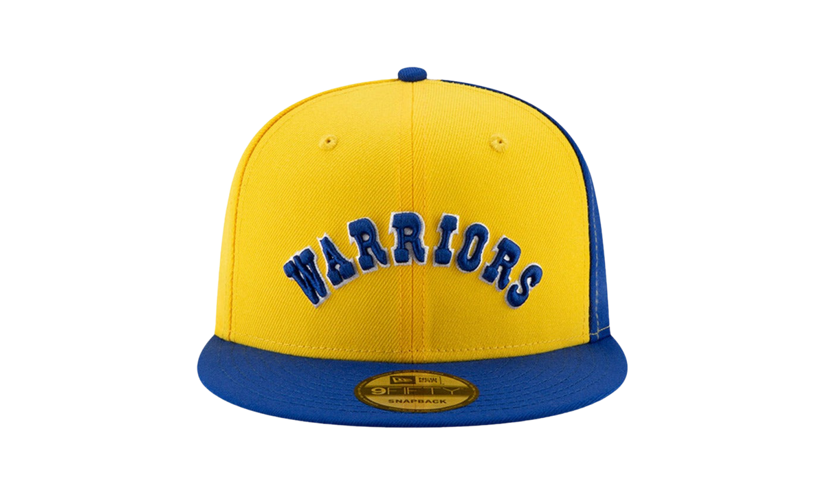 9FIFTY Golden State Warriors HWC Road Uniform Snapback Hat Yellow / Blue / White / Blue - Brim NE694