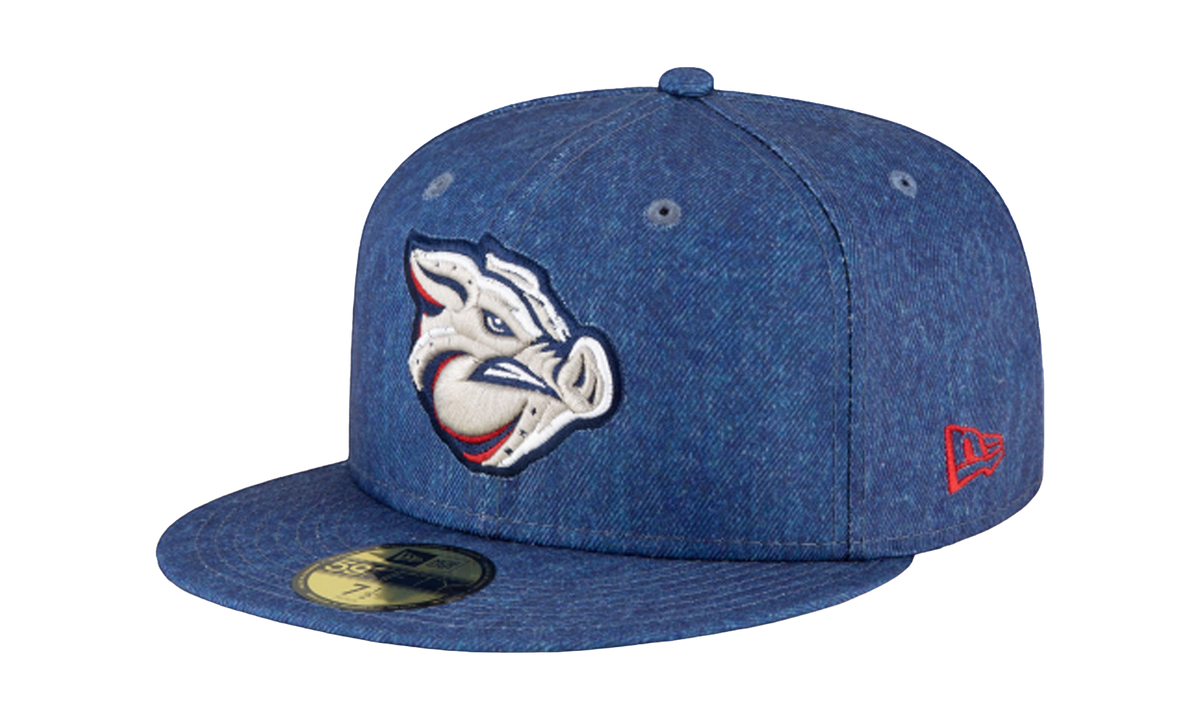 59FIFTY Lehigh Valley Iron Pigs 'Canadian Tuxedo' Fitted Hat Denim Blue NE774