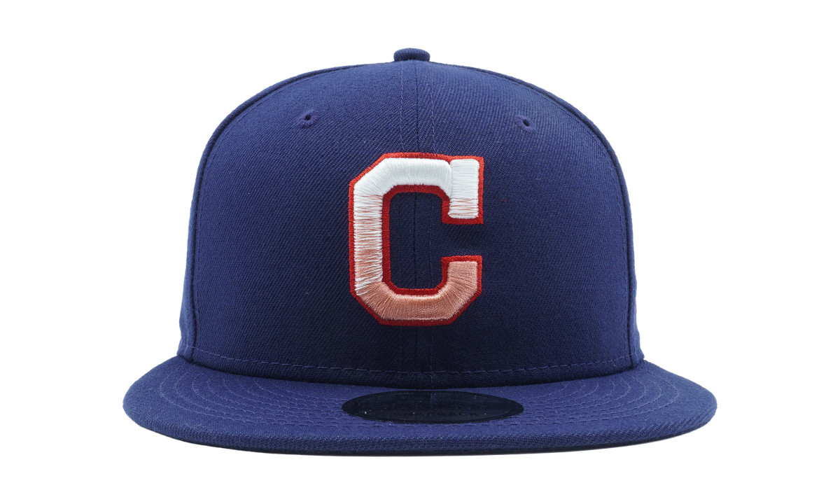 9FIFTY Cleveland Indians Fade Snapback Hat Navy NE761