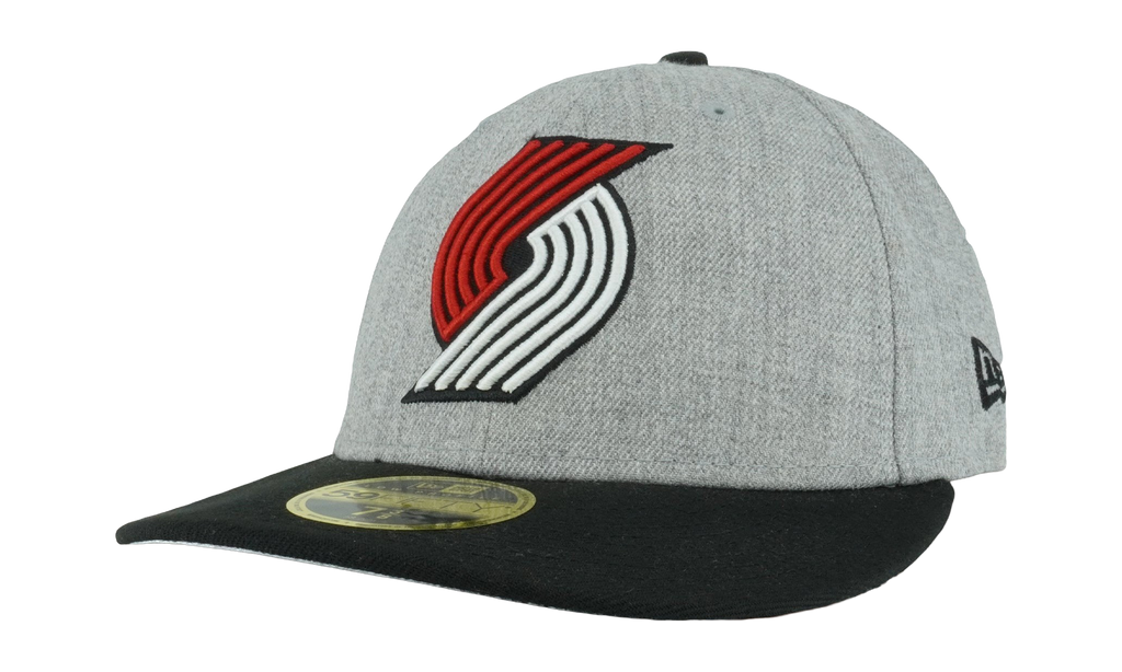 59FIFTY Portland Trail Blazers Low Profile Authentic Fitted Hat Grey / Black - Brim NE984