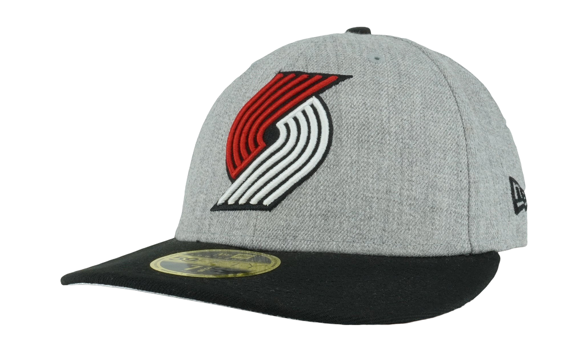 59FIFTY Portland Trail Blazers Low Profile Authentic Fitted Hat Grey / Black - Brim NE984