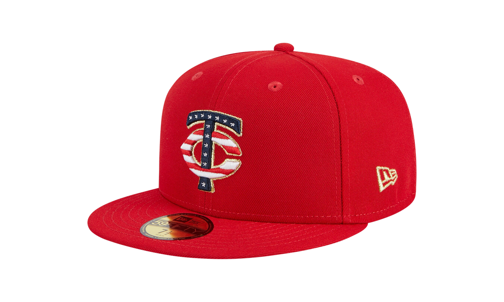 59FIFTY Minnesota Twins Fourth Of July Fitted Hat Red / Grey - Under Brim NE910