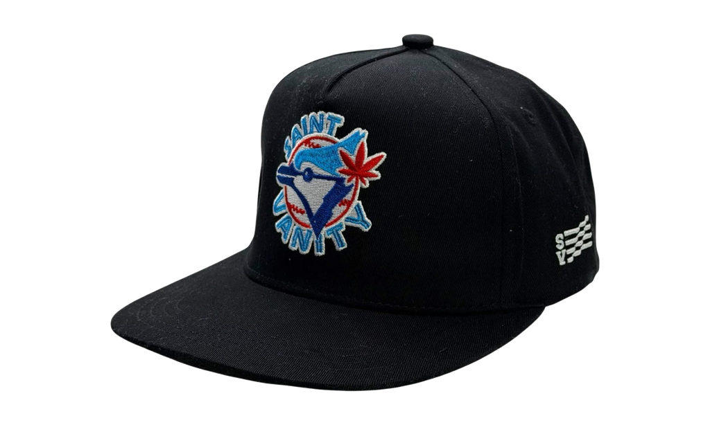 Blue Bird Snapback Hat Black SV032