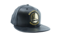 59FIFTY Golden State Warriors Team Beveled Fitted Hat Black Leather / Gold - Logo NE601