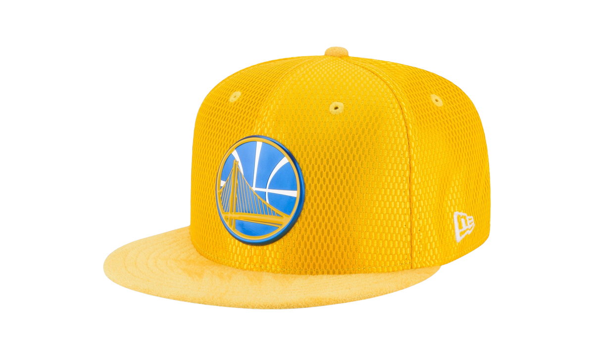 59FIFTY Golden State Warriors Logo Popped Fitted Hat Yellow / GSW Logo - Under Brim NE630