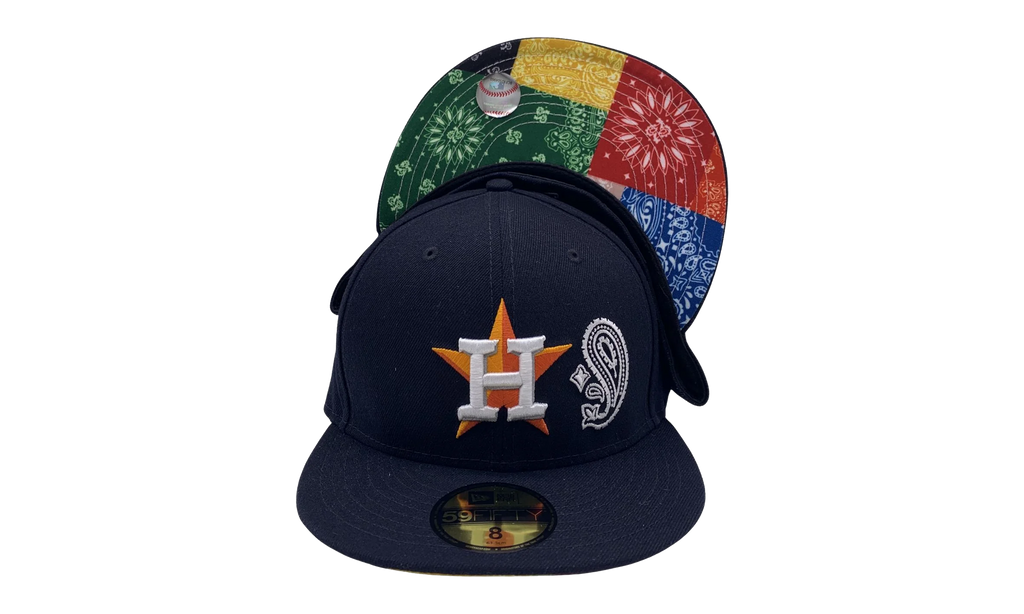 59FIFTY Houston Astros Patchwork Bottom Fitted Hat Navy Blue / Multicolor NE524