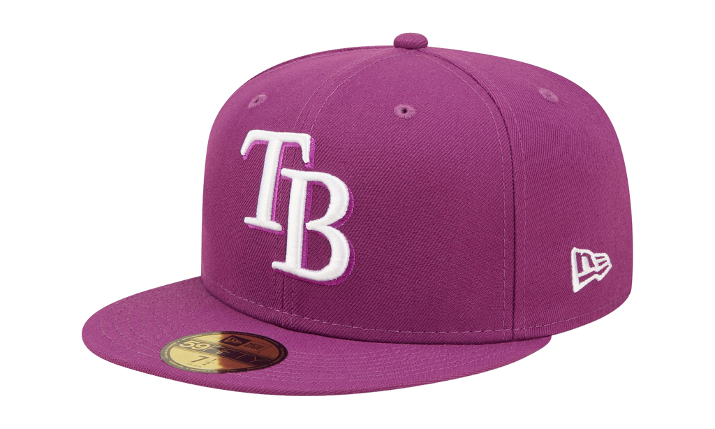 59FIFTY Tampa Bay Rays Fitted Hat Sparkling Grape / Grey - Under Brim NE1065