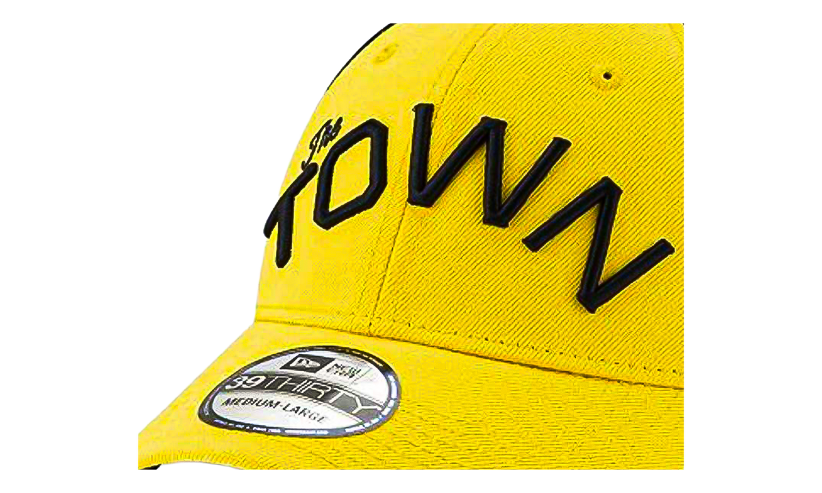 39THIRTY Golden State Warriors Color Flip The Town Flex Fit Hat Black and Yellow / Black - Under Brim NE703