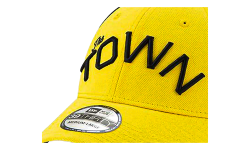 39THIRTY Golden State Warriors Color Flip The Town Flex Fit Hat Black and Yellow / Black - Under Brim NE703