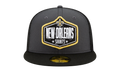 59FIFTY New Orleans Saints 2021 Draft Fitted Hat Graphite and Black / Black - Brim NE787