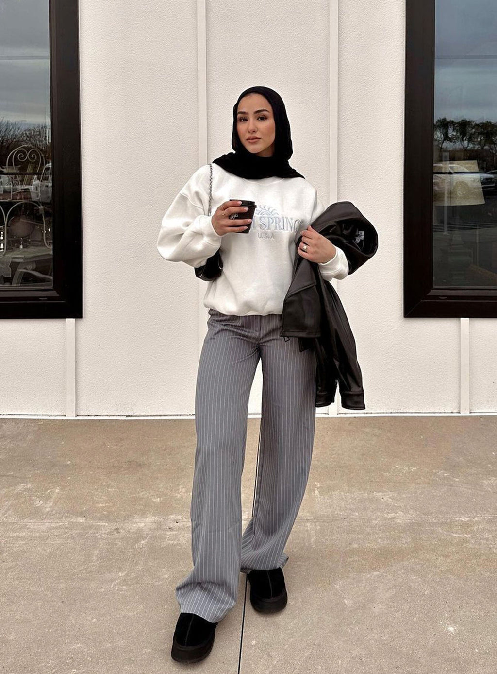 Archer Pants Pinstripe Grey Petite