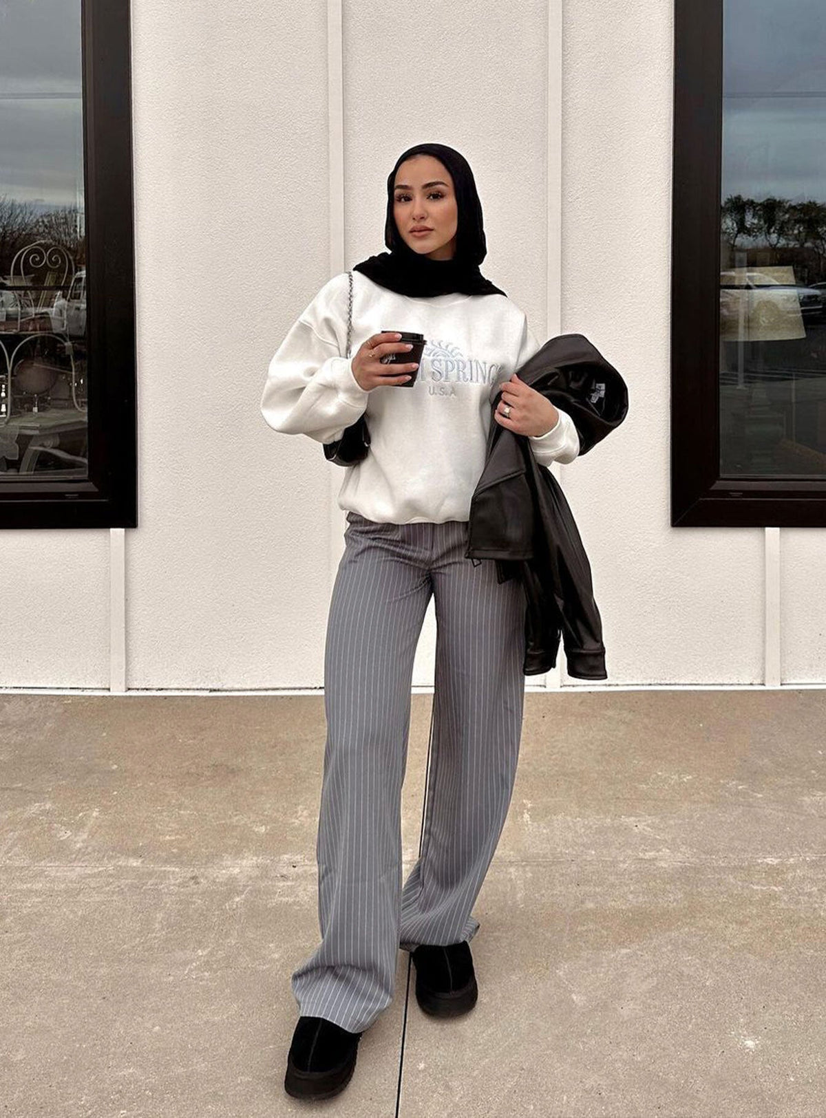 Archer Pants Pinstripe Grey Petite