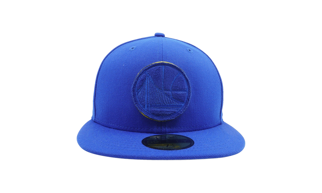 59FIFTY Golden State Warriors Suede Patcher Fitted Hat Blue NE1150