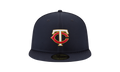 59FIFTY Minnesota Twins Authentic BP Fitted Hat Navy / Black - Top Button NE653