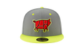 59FIFTY Columbia Fireflies Theme Night 'Chicharrones' Fitted Hat Graphite / Neon Yellow - Visor NE726