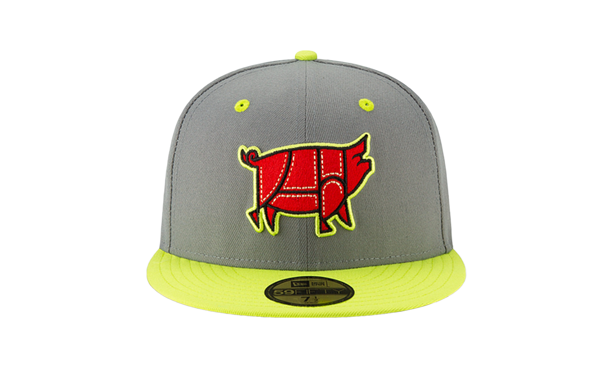 59FIFTY Columbia Fireflies Theme Night 'Chicharrones' Fitted Hat Graphite / Neon Yellow - Visor NE726