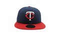59FIFTY Minnesota Twins On-Field Authentic Collection Fitted Hat Navy / Red - Brim / Red - Top Button NE969