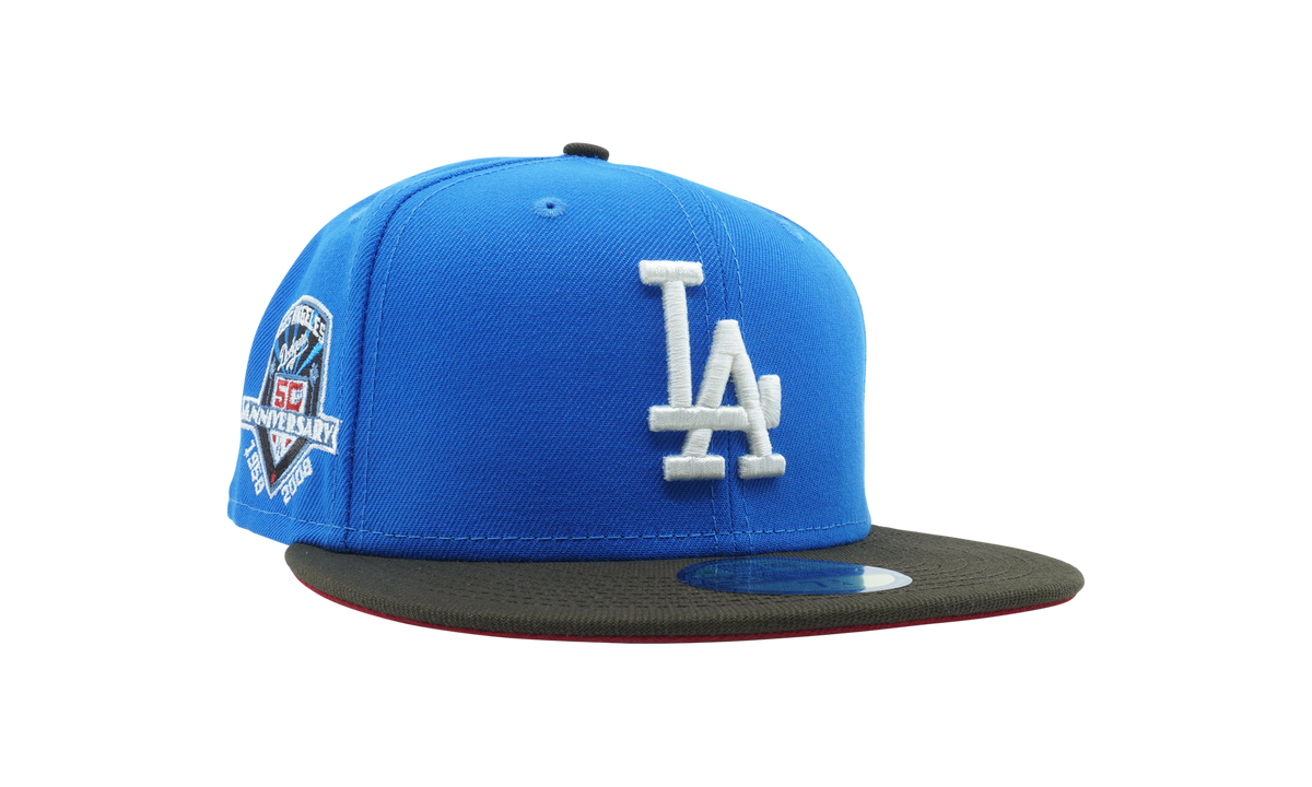 59FIFTY Los Angeles Dodgers 50th Anniversary Fitted Hat Blue / Brown / Burnt Orange - Under Brim NE1100