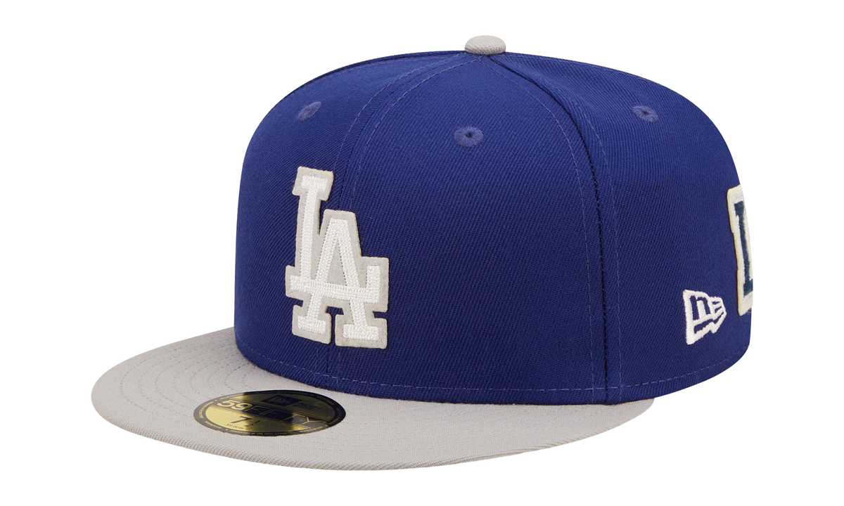 59FIFTY Los Angeles Dodgers 2020 World Series Letterman Fitted Hat Blue / White NE849