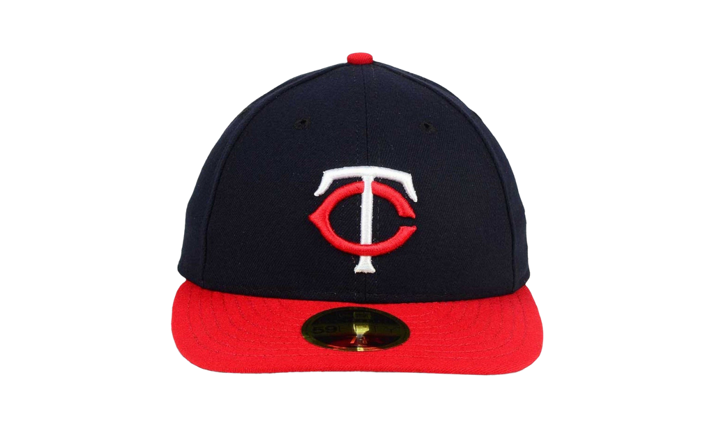 59FIFTY Minnesota Twins Low Profile Authentic Collection Fitted Hat Black / Red - Brim NE978