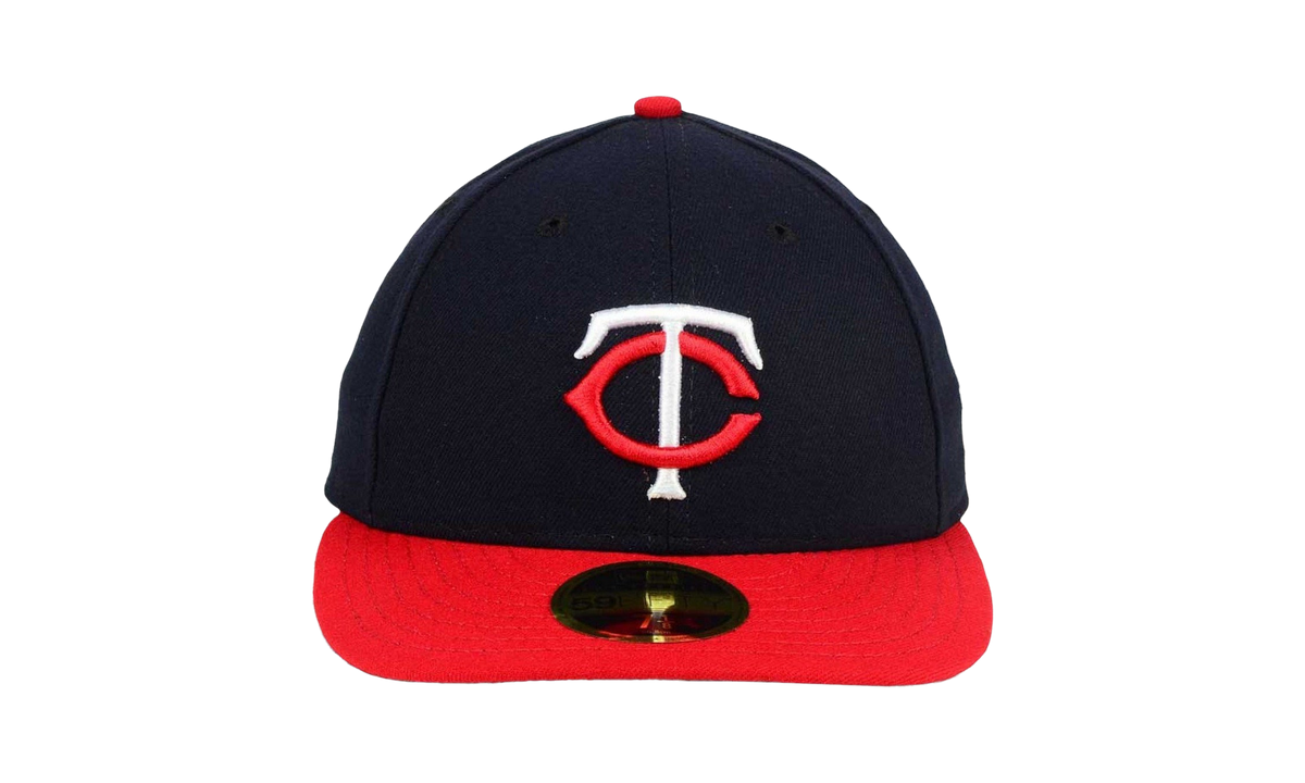 59FIFTY Minnesota Twins Low Profile Authentic Collection Fitted Hat Black / Red - Brim NE978