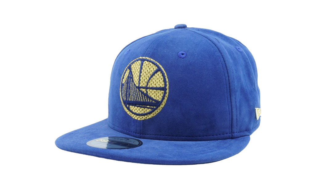 59FIFTY Golden State Warriors Vivid Velvet Suede Fitted Hat Blue NE678