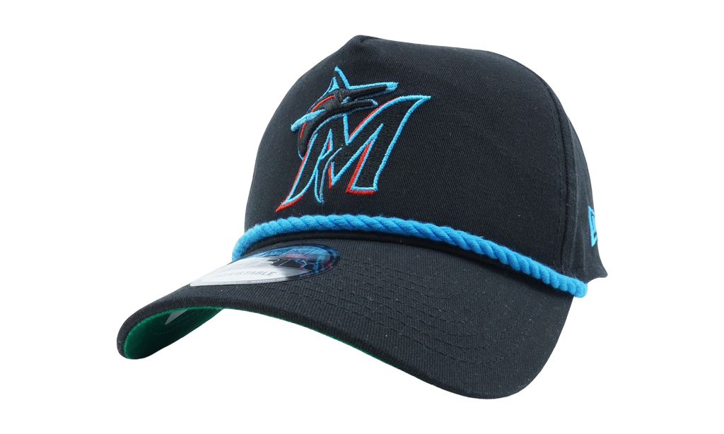 9FORTY Miami Marlins String Snapback Hat Navy NE825