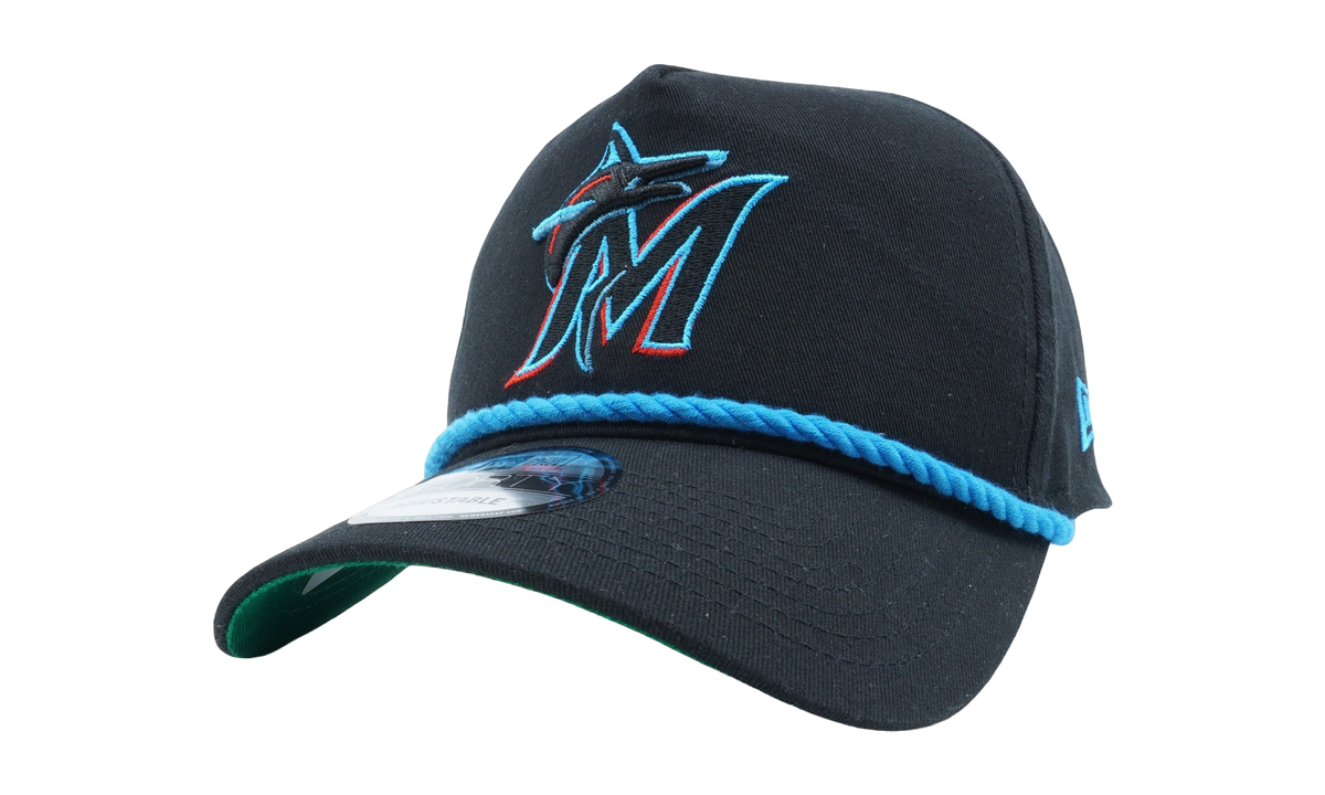 9FORTY Miami Marlins String Snapback Hat Navy NE825