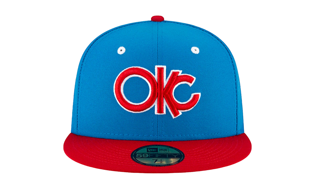 59FIFTY Oklahoma City Dodgers Theme Night Fitted Hat Blue / Red - Brim NE772