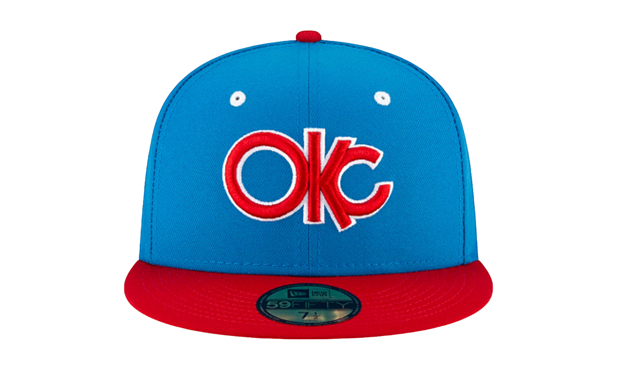 59FIFTY Oklahoma City Dodgers Theme Night Fitted Hat Blue / Red - Brim NE772