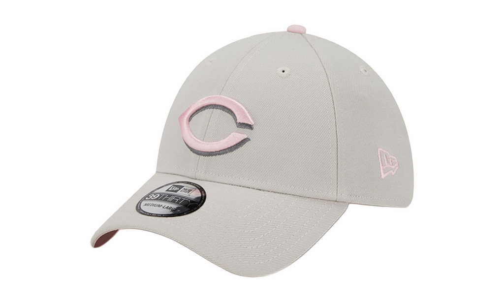 39THIRTY Cincinnati Reds Mother's Day Flex Fit Hat Khaki / Pink - Under Brim NE897