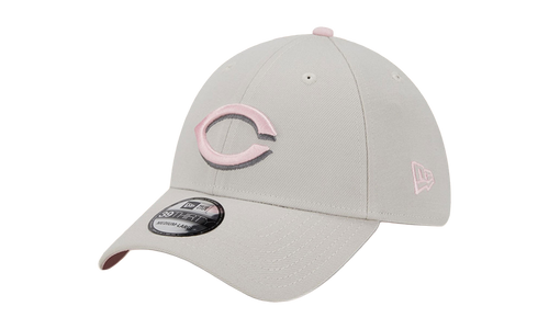 39THIRTY Cincinnati Reds Mother's Day Flex Fit Hat Khaki / Pink - Under Brim NE897