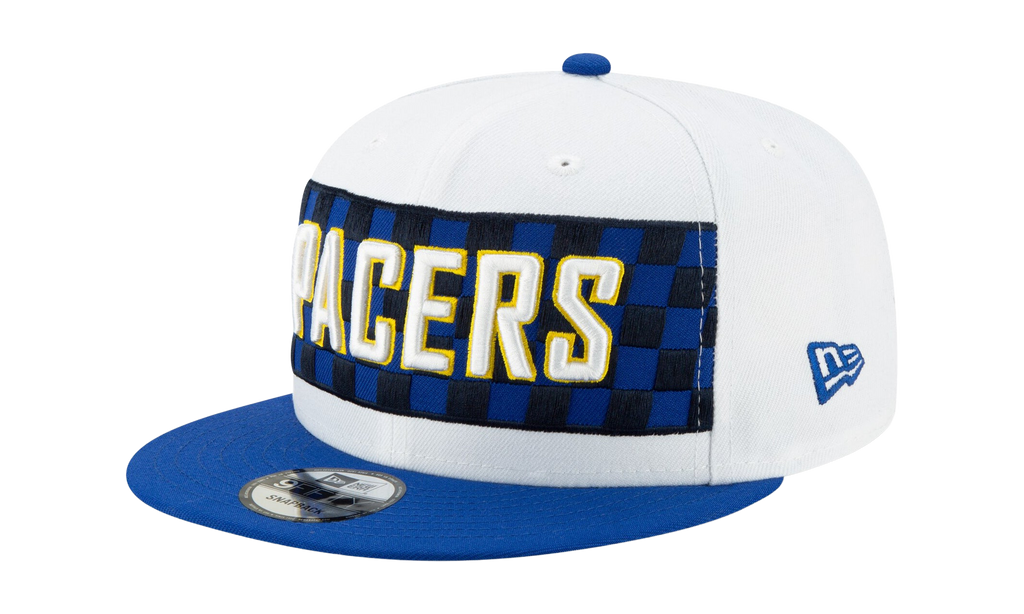9FIFTY Indiana Pacers City Series Snapback Hat White / Blue - Brim NE565
