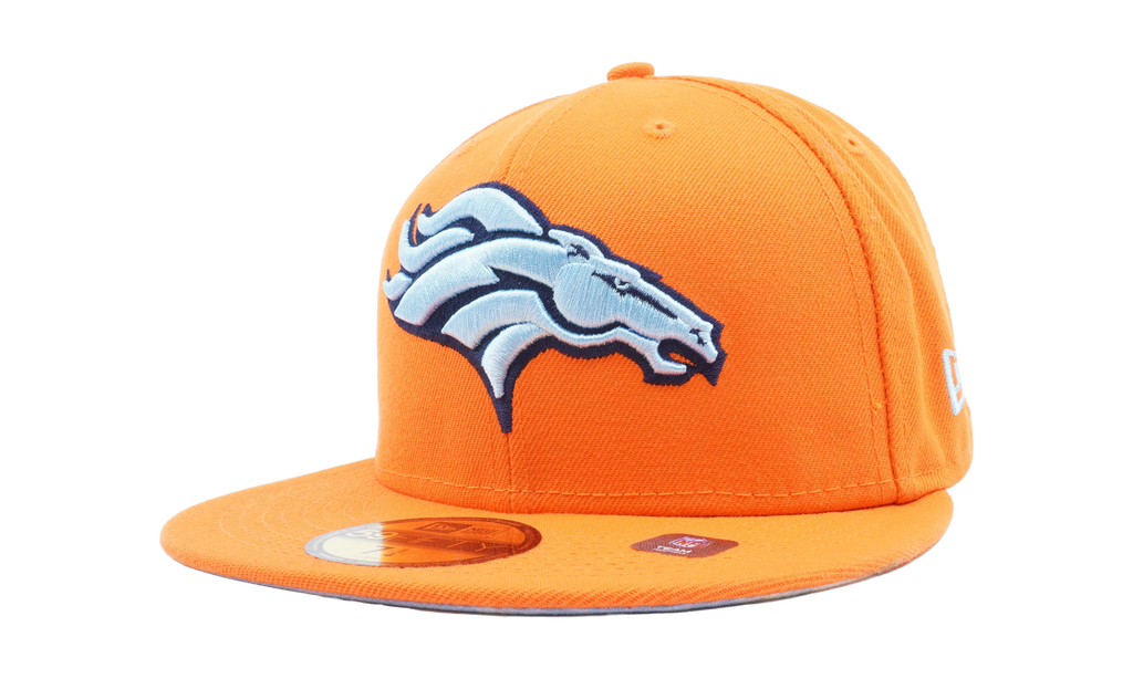 59FIFTY Denver Broncos Cloud Under Fitted Hat Orange / Sky Blue Cloud - Under Brim NE816