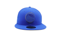 59FIFTY Golden State Warriors Leather Pop Fitted Hat Royal Blue NE1138