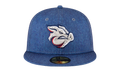 59FIFTY Lehigh Valley Iron Pigs 'Canadian Tuxedo' Fitted Hat Denim Blue NE774