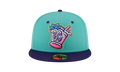 59FIFTY Louisville Bats Mint Julep Theme Night Fitted Hat Teal / Purple - Brim NE773