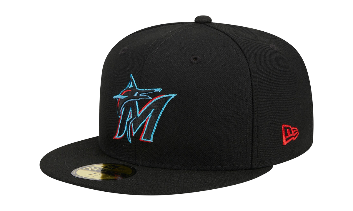 59FIFTY Miami Marlins Father's Day On-Field Fitted Hat Black / Teal - Under Brim NE902