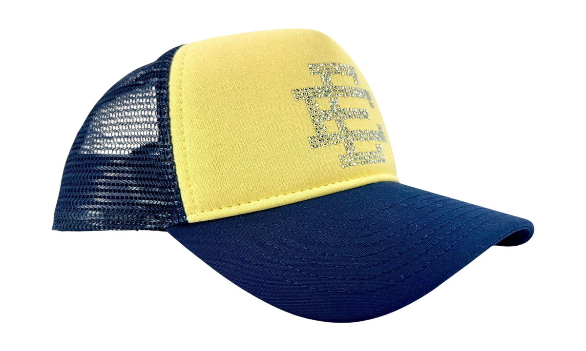 EE Basic Hat Crystal Logo - Navy Blue / Yellow EE853