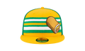 59FIFTY Omaha Storm Chasers Theme Night 'Runzas' Fitted Hat Green and Yellow / Yellow - Brim NE771