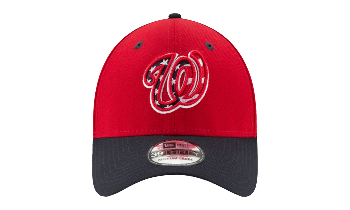 39THIRTY Washington Nationals Flex Fit Hat Red / Black - Visor NE619