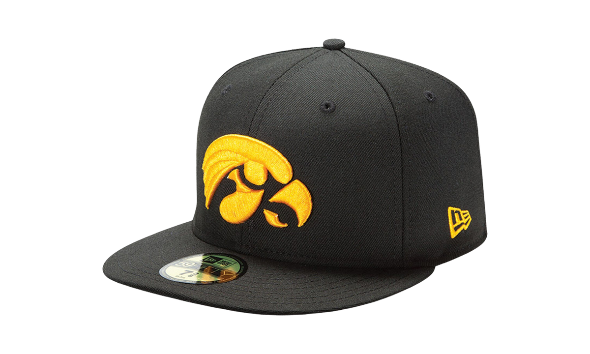 59FIFTY Iowa Hawkeyes Logo Fitted Hat Black NE620
