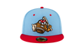 59FIFTY Louisville Bats Mashers Theme Night Fitted Hat Sky Blue / Red - Brim NE776