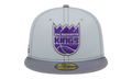 59FIFTY Sacramento Kings Color Pop Fitted Hat Grey / Purple - Stitch NE884