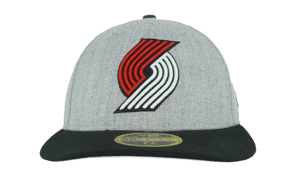 59FIFTY Portland Trail Blazers Low Profile Authentic Fitted Hat Grey / Black - Brim NE984