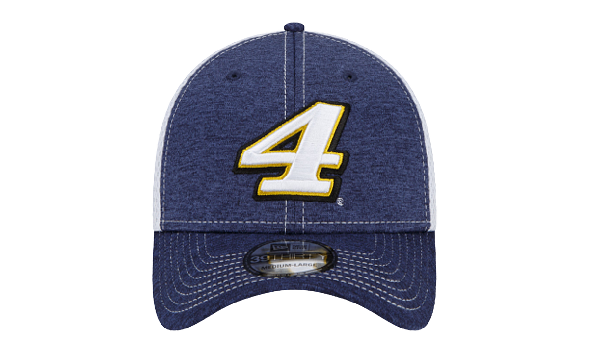 39THIRTY Kevin Harvick Mega Team Neo Flex Fit Hat Navy Blue Heather and White NE739